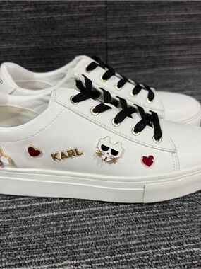 KARL Lagerfeld Paris Cambie Lace up Platform Sneakers Women’s 8 NWOTB